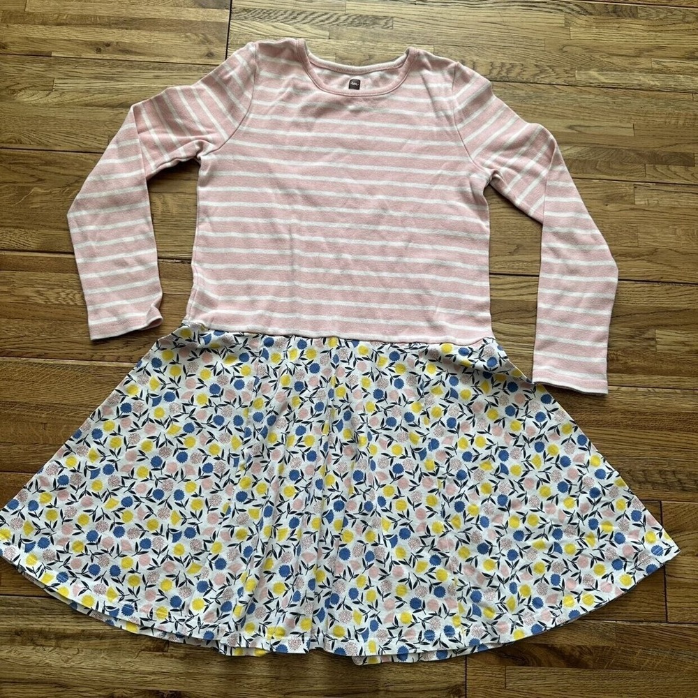 Tea Collection Long Sleeve Twirl Dress Size 8